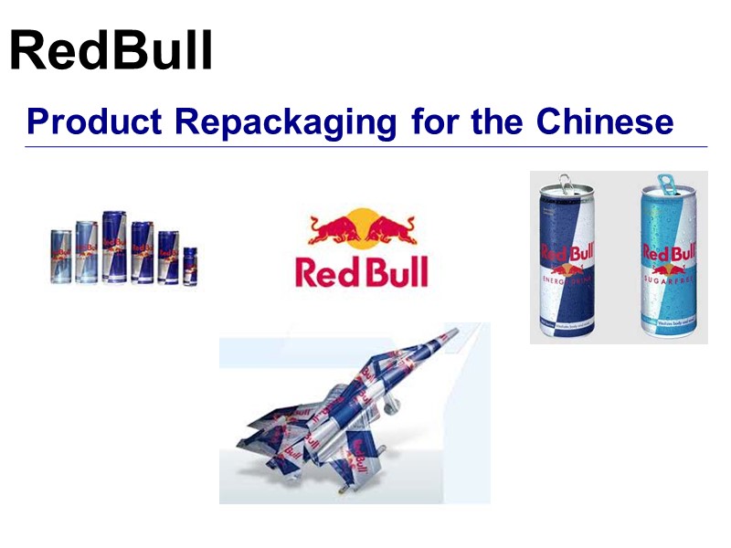 RedBull Product Repackaging for the Chinese